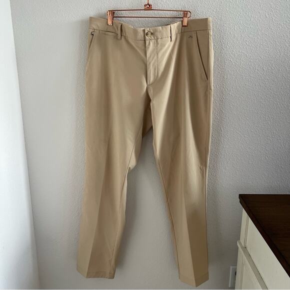 J. Lindeberg JL Regular Fit M Elliot Micro Stretch Golf Pants Tan 36 32 - Picture 1 of 8